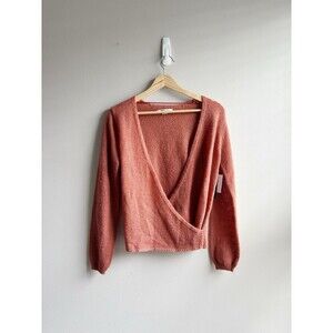 O’Neill Women’s Knit Wrap Sweater Peach Pink Size XS